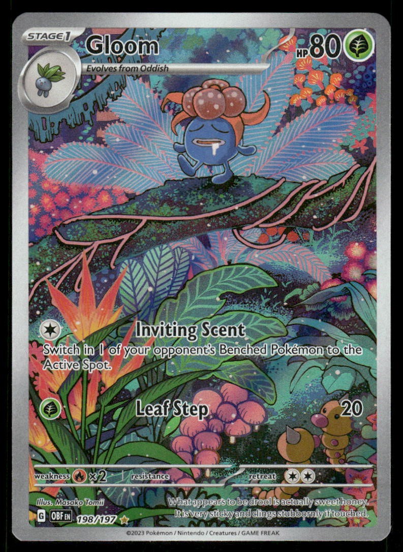 Pokemon Cards Gloom 198/197 Obsidian Flames Illustration Rare NM *50