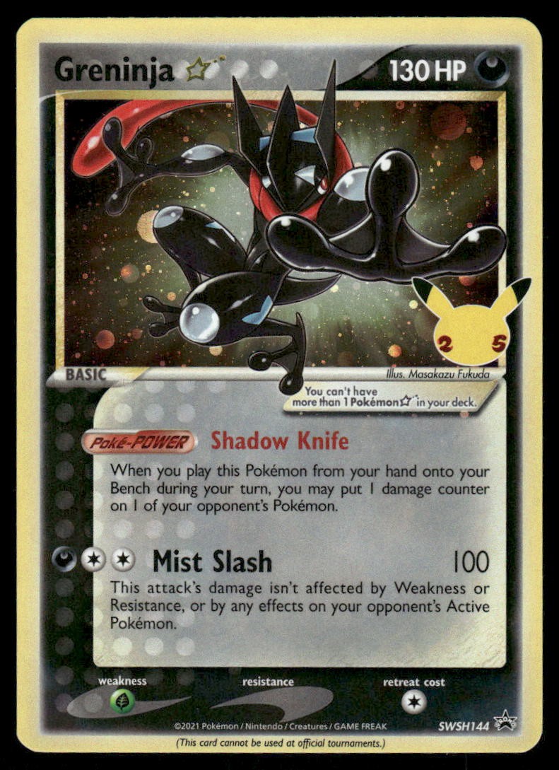 Pokemon Cards Greninja Star SWSH144 SWSH Black Star Promo NM0