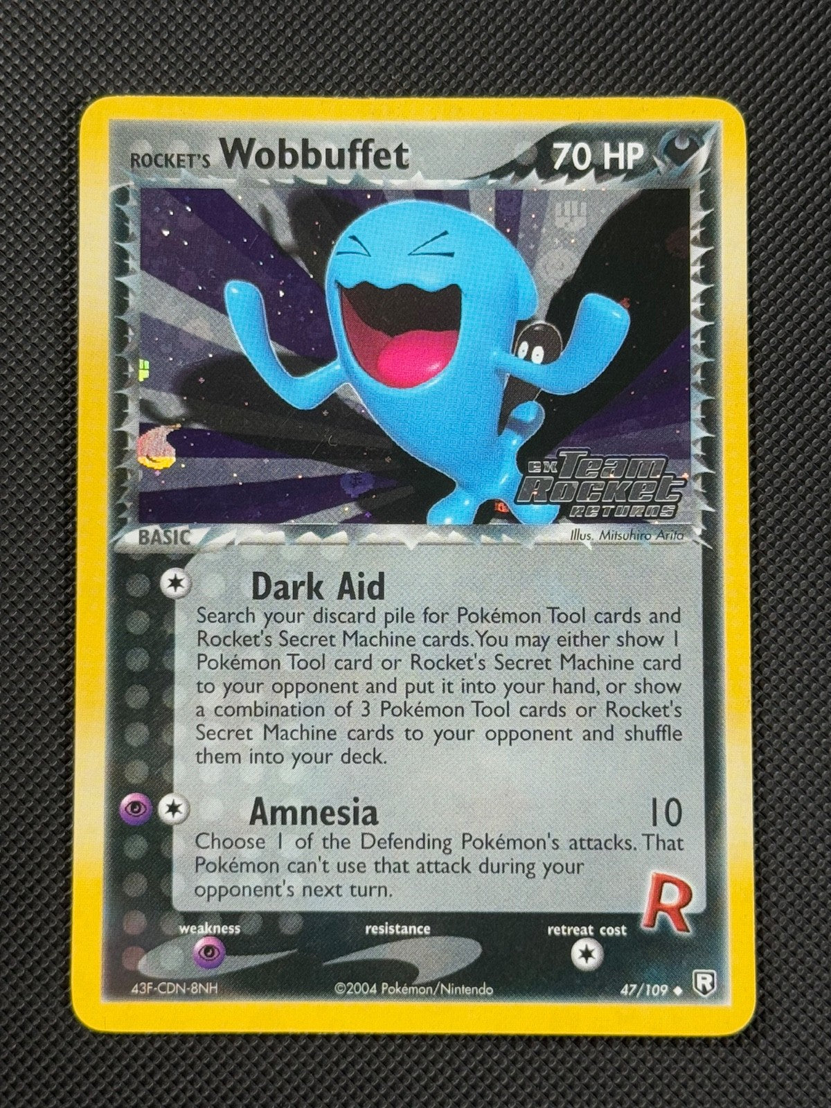 Rocket's Wobbuffet 47/109 STAMPED Pokémon Card Team Rocket Returns Reverse Holo0