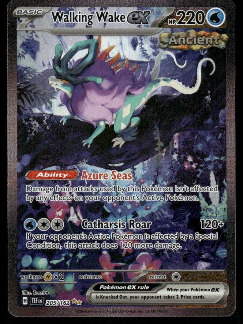 Pokemon Cards Walking Wake ex 205/162 Temporal Forces NM0