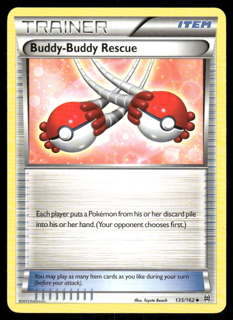 Pokemon Cards BuddyBuddy Rescue 135/162 BREAKthrough XY Uncommon NM0