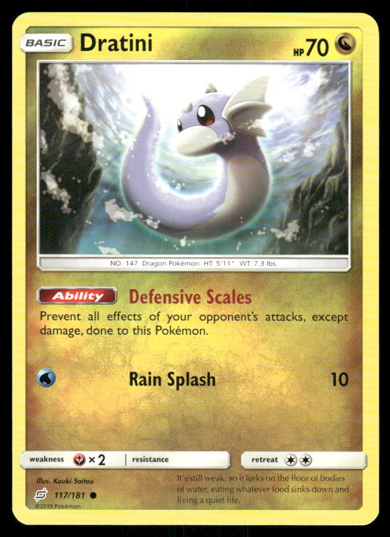 Pokemon Cards Dratini 117/181 Team Up Sun & Moon Common NM0