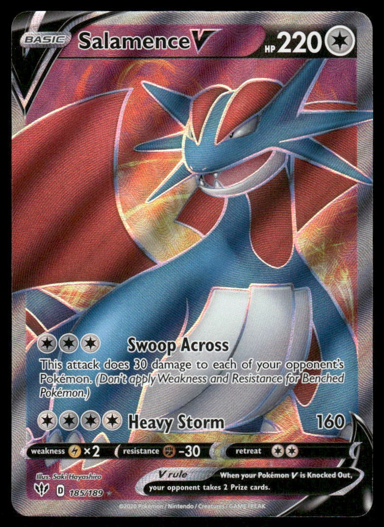 Pokemon Cards Salamence V 185/189 Darkness Ablaze Rare Ultra NM0