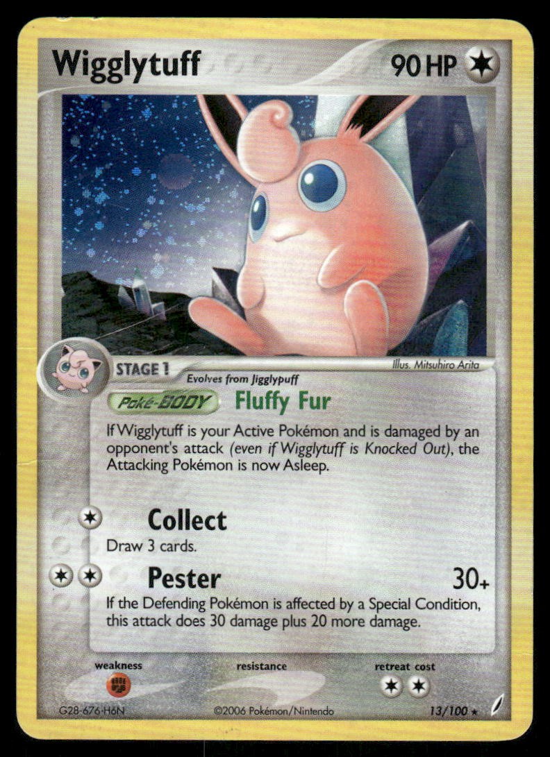 Pokemon Cards Wigglytuff 13/100 Crystal Guardians Holo Rare LP0