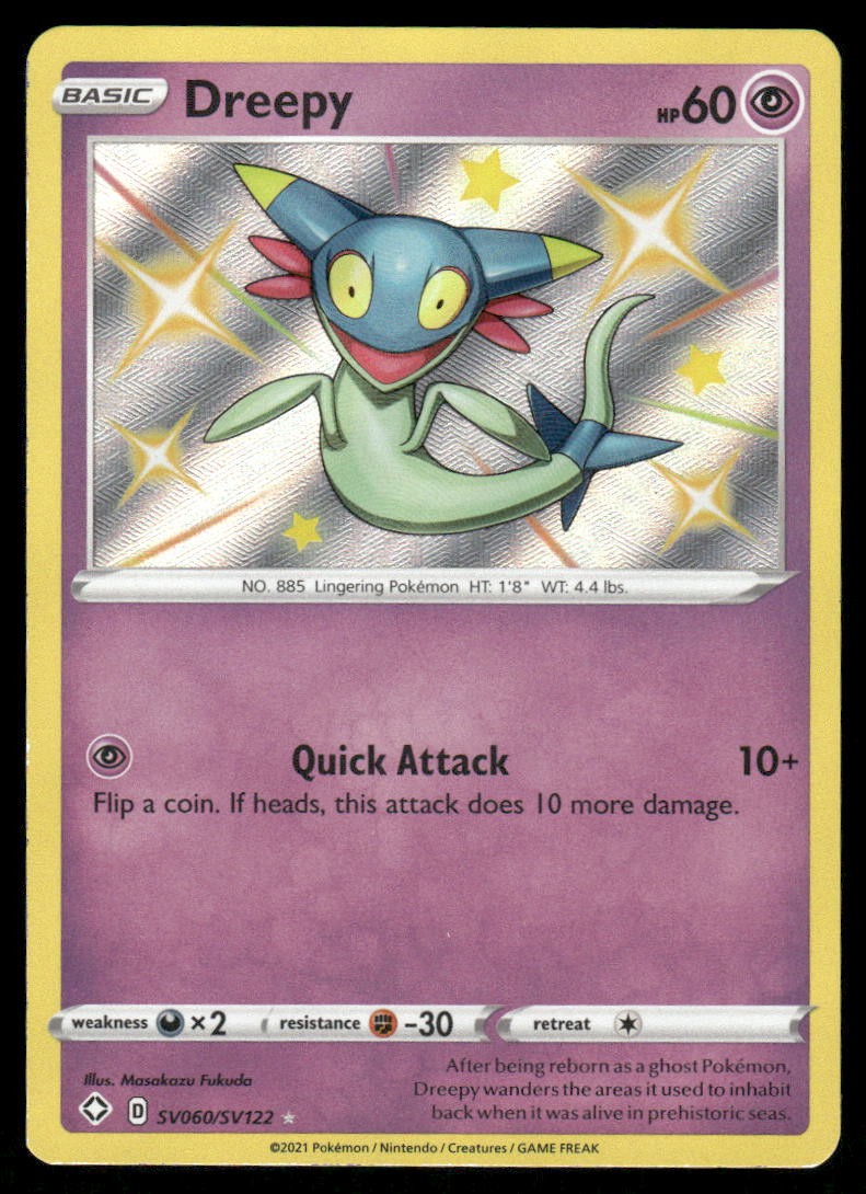 Pokemon Cards Dreepy SV060/SV122 Shining Fates Shiny Vault Rare Shiny LP0
