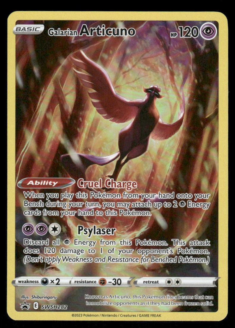 Pokemon Cards Galarian Articuno SWSH282 SWSH Black Star Promo NM *40
