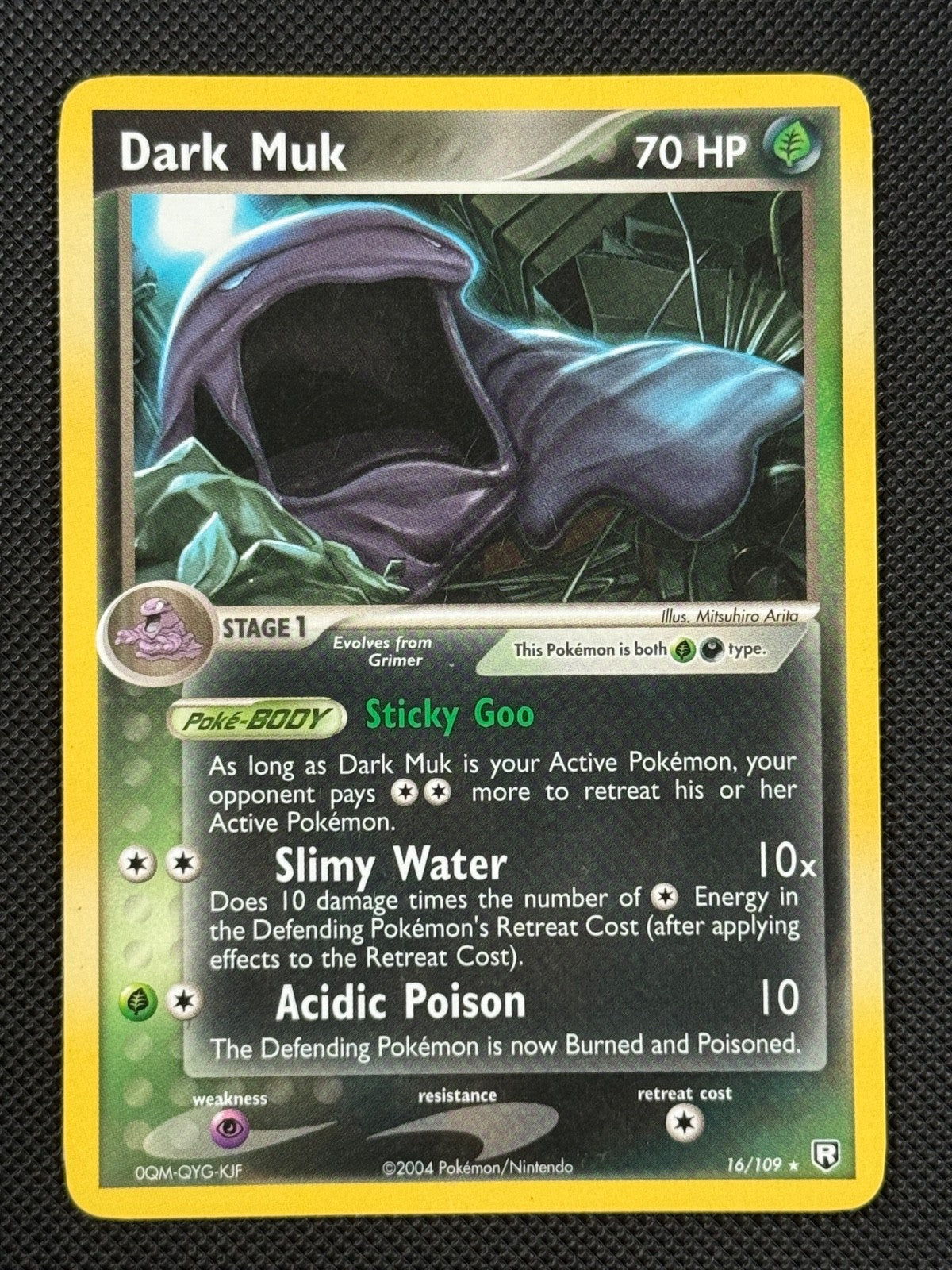 Dark Muk 16/109 Pokémon Card EX Team Rocket Returns Regular Rare0