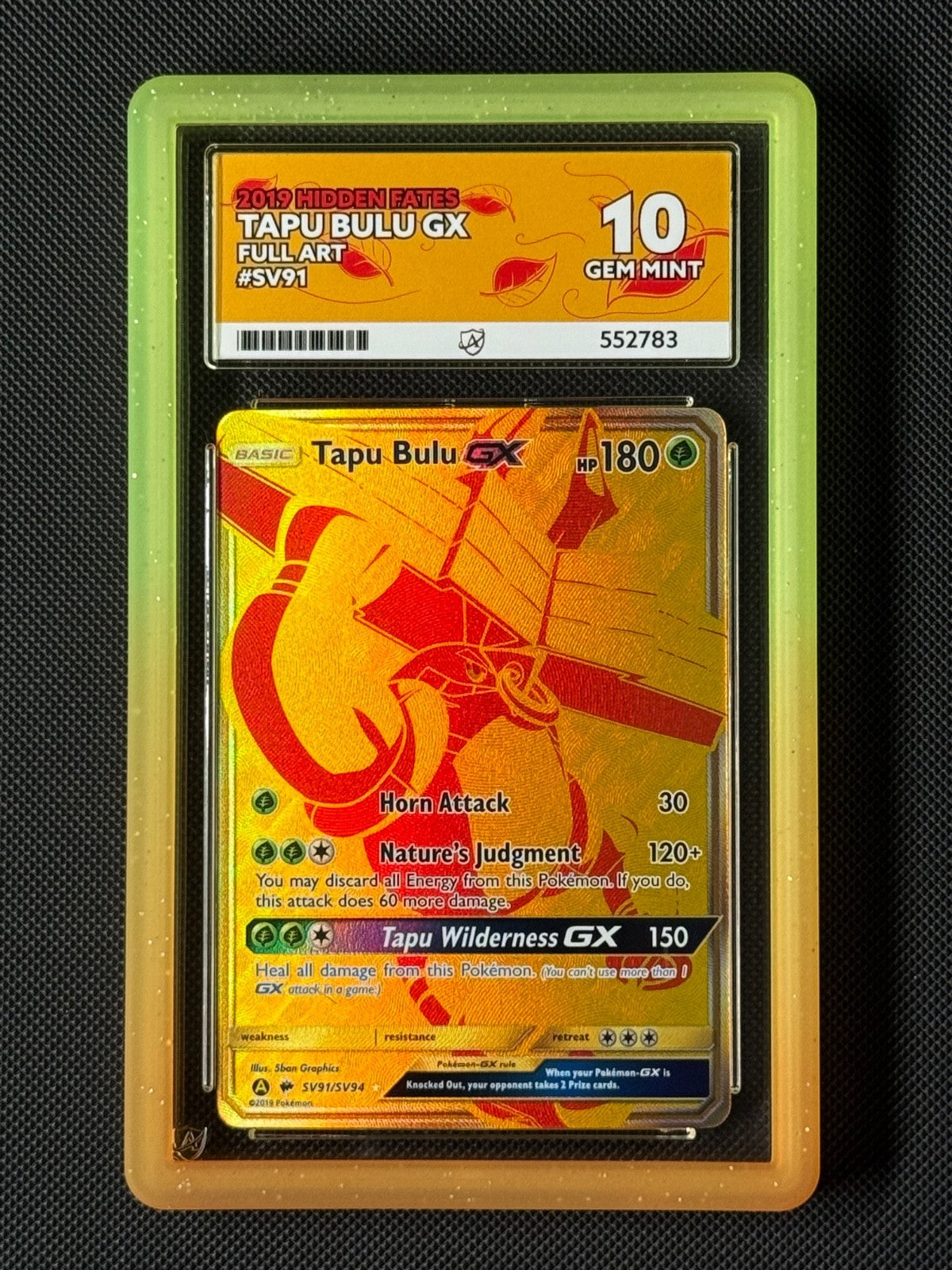 ACE 10 Tapu Bulu GX SV91/SV94 Pokémon Card Hidden Fates Shiny Vault GEM MINT0