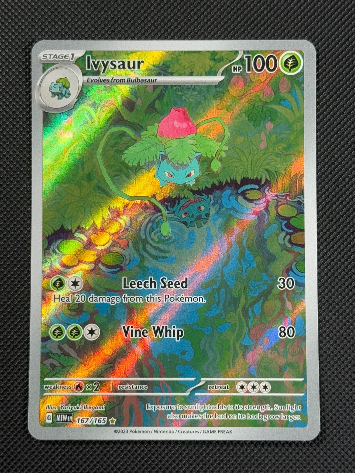 Ivysaur 167/165 IR Pokémon Card Sv: Scarlet & Violet 151 Holo Rare0
