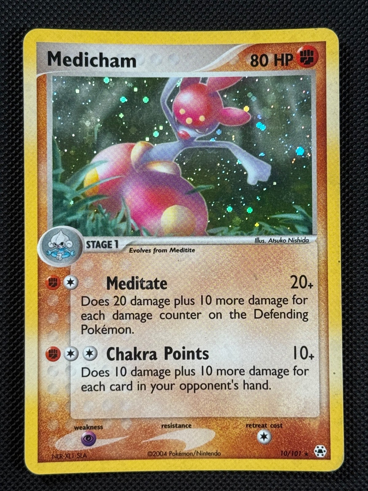 Medicham 10/101 HOLO Pokémon Card EX Hidden Legends Holo Rare0