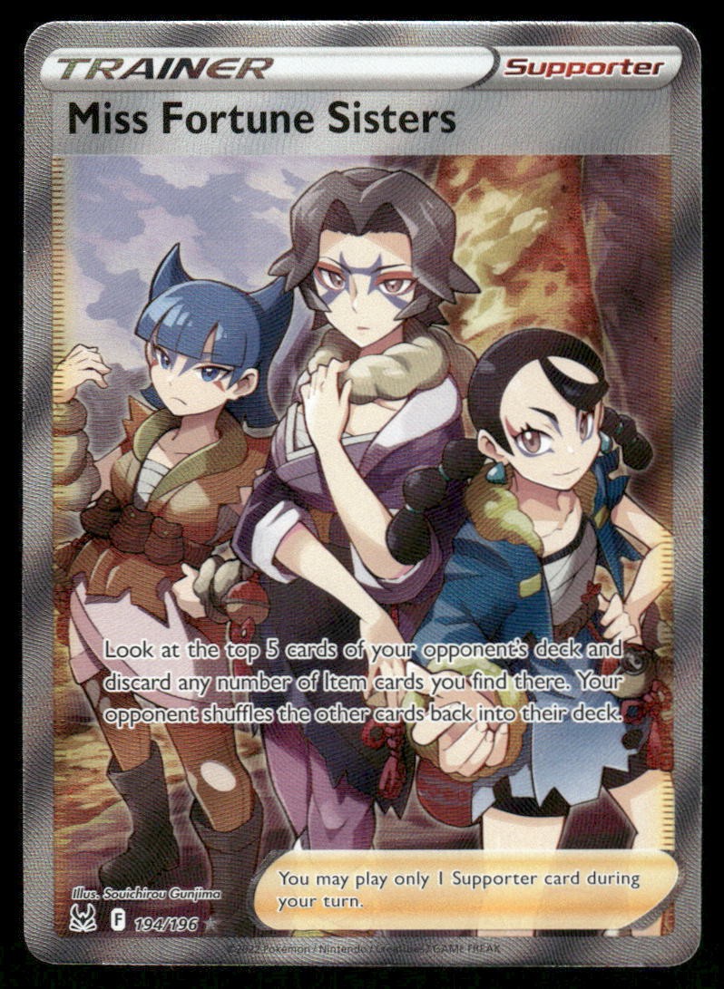Pokemon Cards Miss Fortune Sisters 194/196 Lost Origin Rare Ultra NM0