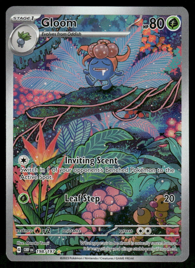 Pokemon Cards Gloom 198/197 Obsidian Flames Illustration Rare NM *40