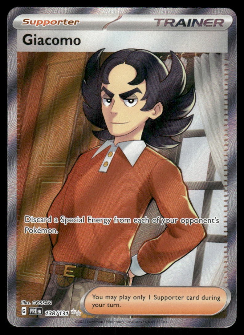 Pokemon Cards Giacomo 138/131 Prismatic Evolutions Ultra Rare NM0