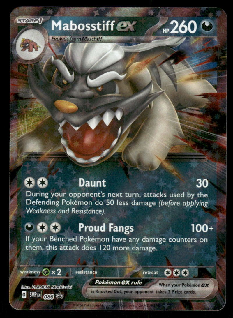 Pokemon Cards Mabosstiff ex 086 Scarlet & Violet Promo NM0