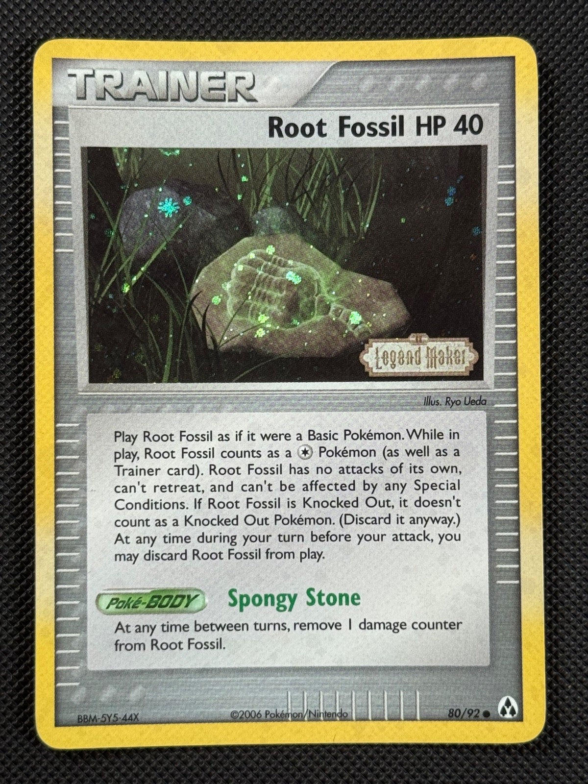 Root Fossil HP40 80/92 STAMPED Pokémon Card EX Legend Maker Reverse Holo Common0