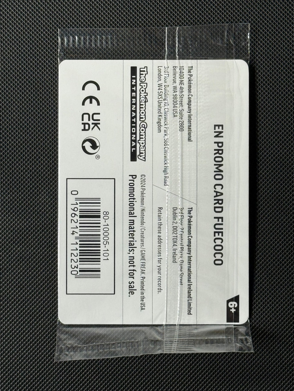 Fuecoco SVP 192 Promo Pokémon Card Black Star Promo SEALED3