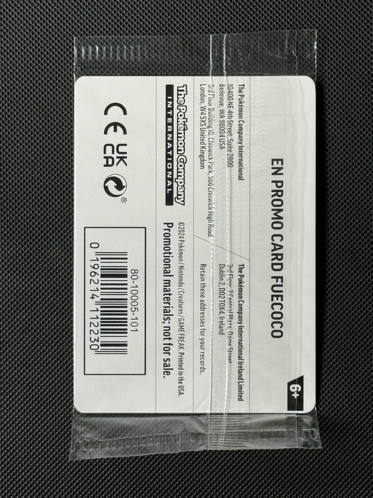 Fuecoco SVP 192 Promo Pokémon Card Black Star Promo SEALED3