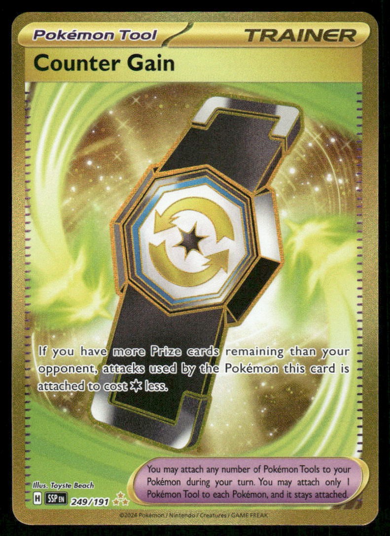 Pokemon Cards Counter Gain 249/191 Surging Sparks Hyper Rare NM0