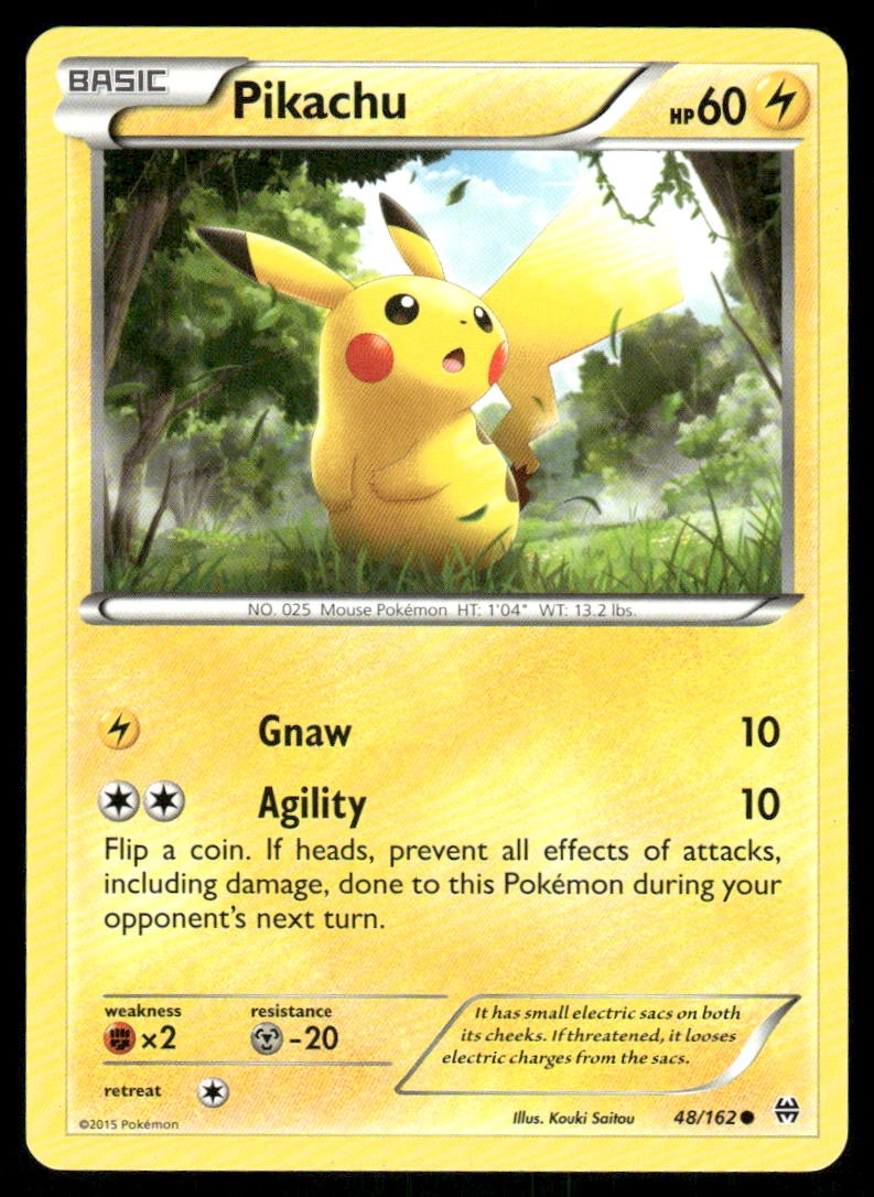 Pokemon Cards Pikachu 48/162 BREAKthrough XY Common NM0