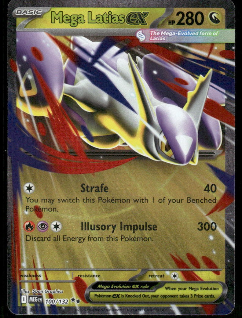 Pokemon Cards Mega Latias ex 100/132 Mega Evolution Double Rare NM *30