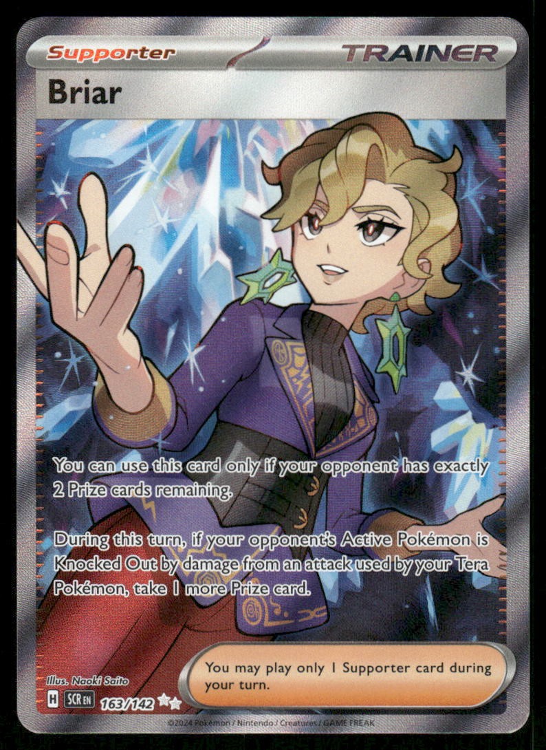 Pokemon Cards Briar 163/142 Stellar Crown Ultra Rare NM0