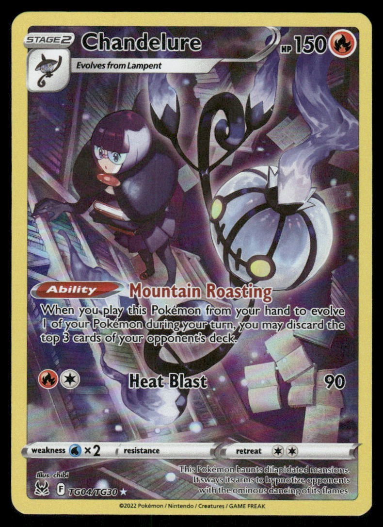 Pokemon Cards Chandelure TG04/TG30 Lost Origin Trainer Gallery Holo NM *40