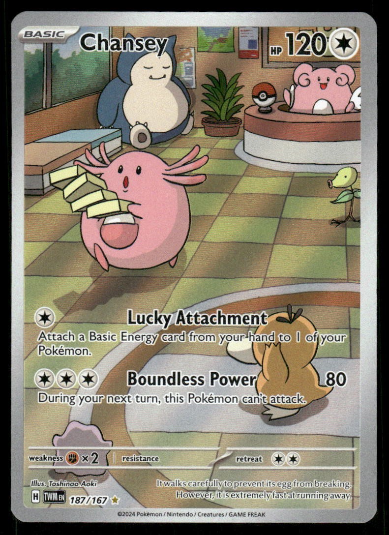 Pokemon Cards Chansey 187/167 Twilight Masquerade Illustration Rare NM0