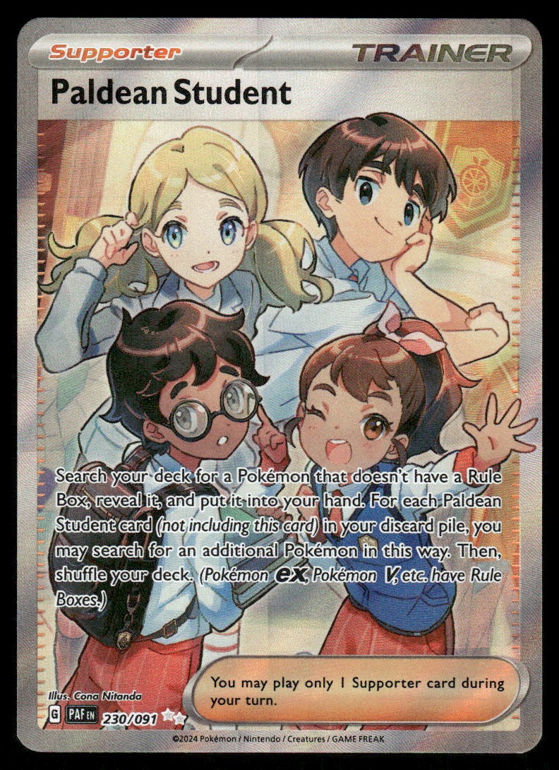 Pokemon Cards Paldean Student 230/091 Paldean Fates Ultra Rare NM0