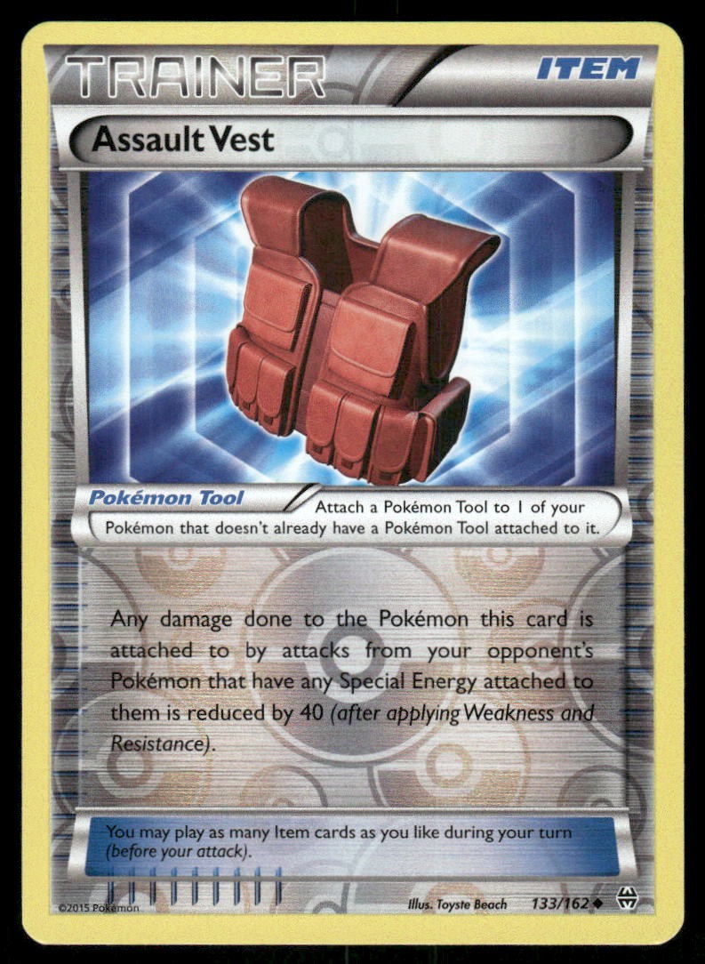 Pokemon Cards Assault Vest 133/162 Reverse Holo BREAKthrough XY NM0