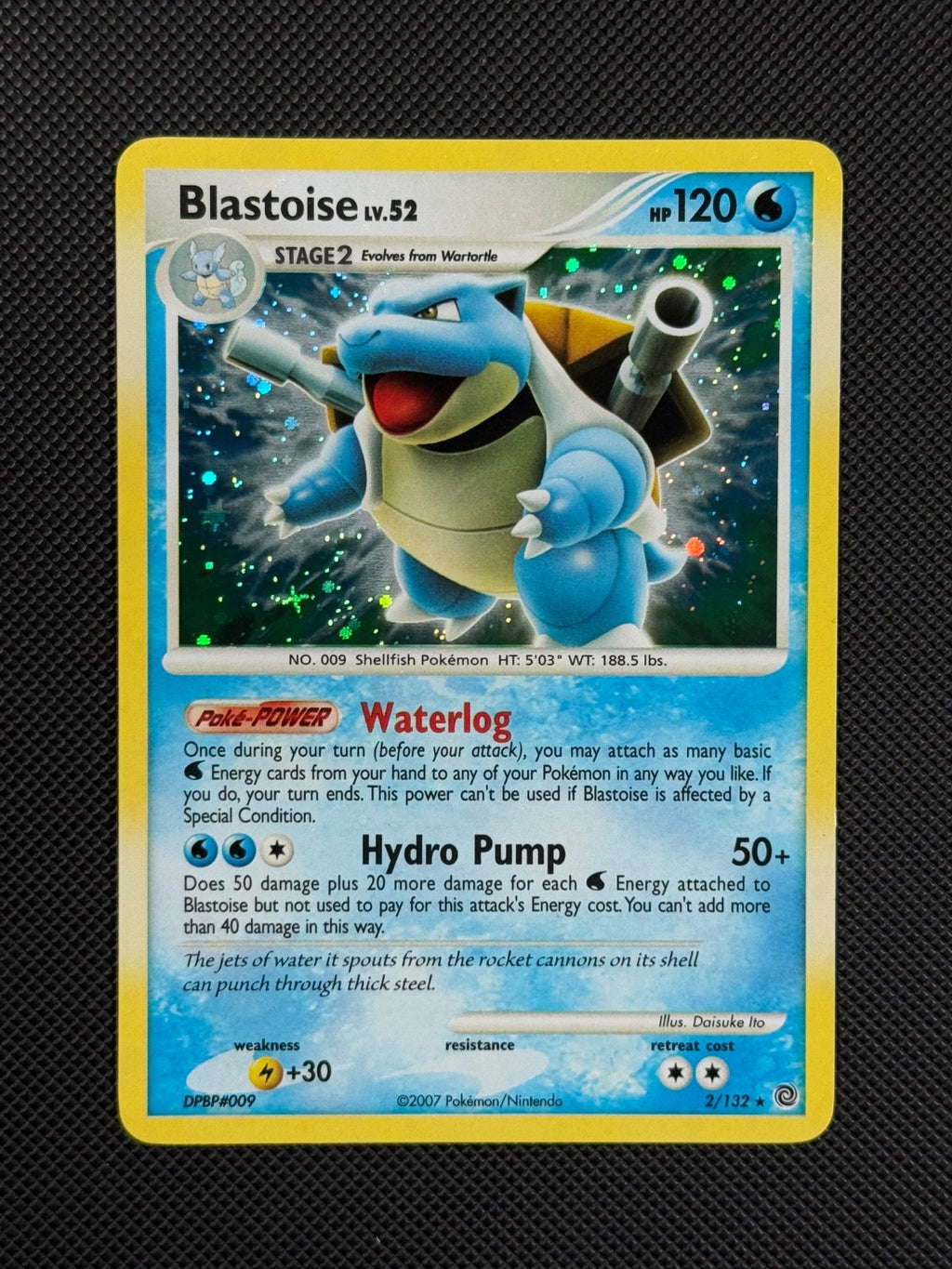 Pokémon Cards Blastoise 2/132 Secret Wonders Diamond & Pearl Holo Rare1