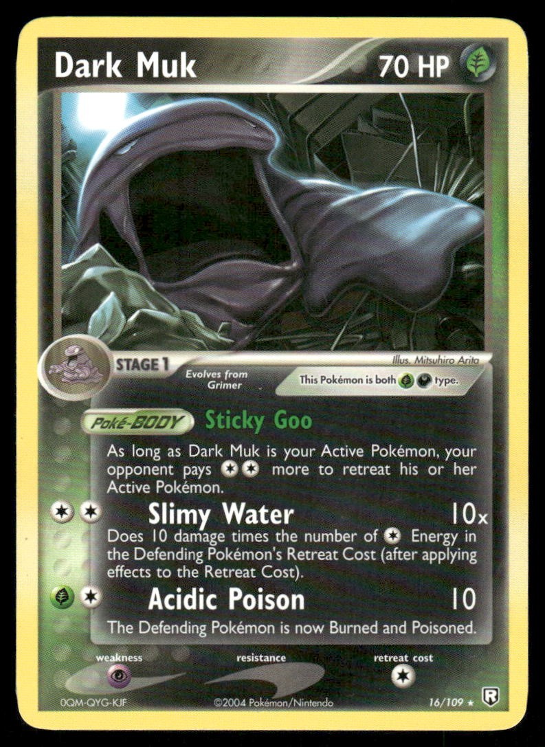 Pokemon Cards Dark Muk 16/109 Team Rocket Returns Rare NM0