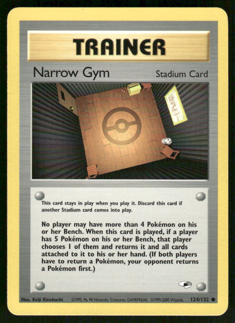 Pokemon Cards Narrow Gym 124/132 UNLIMITED Gym Heroes Common NM0