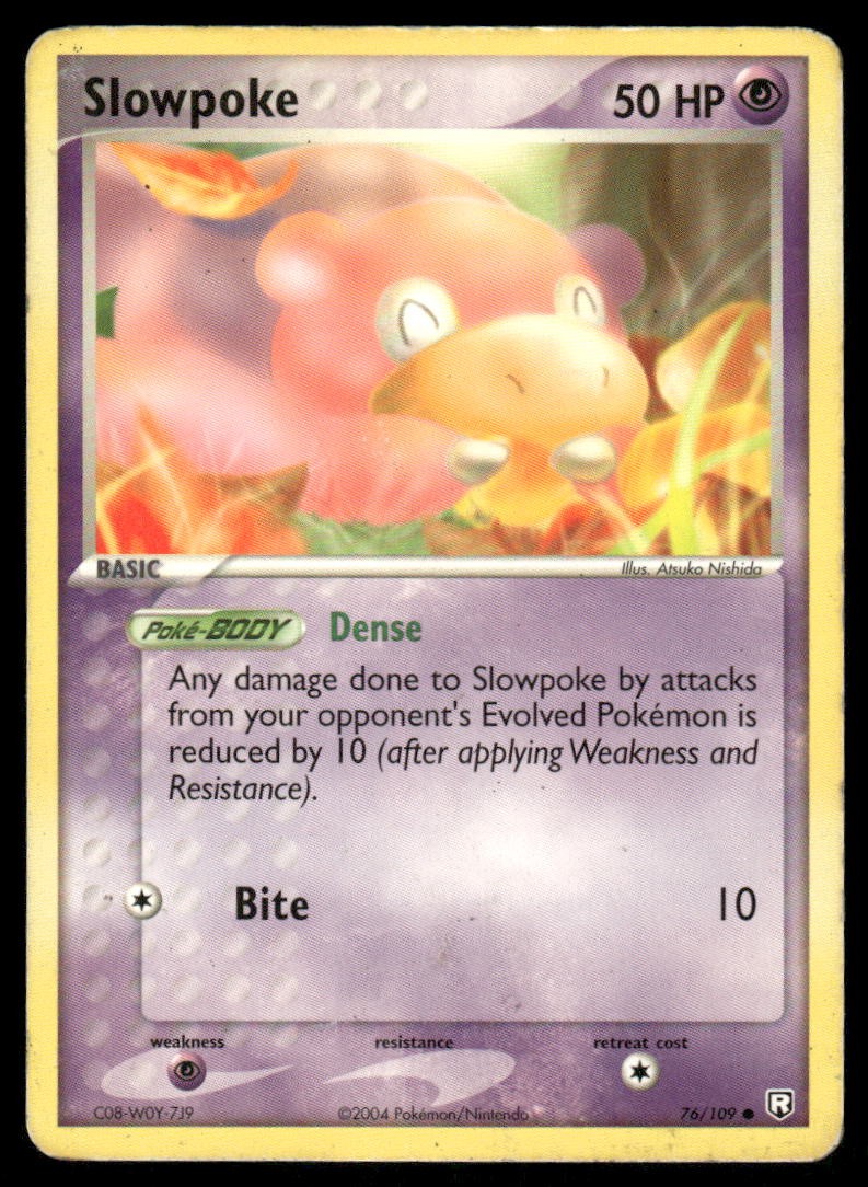 Pokemon Cards Slowpoke 76/109 Team Rocket Returns Common HP *10