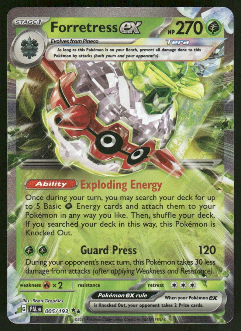 Pokemon Cards Forretress ex 005/193 Paldea Evolved Double Rare NM0