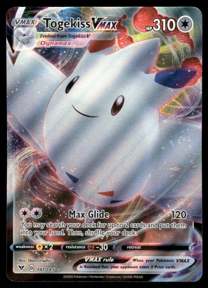 Pokemon Cards Togekiss VMAX 141/185 Vivid Voltage Holo Rare VMAX NM0