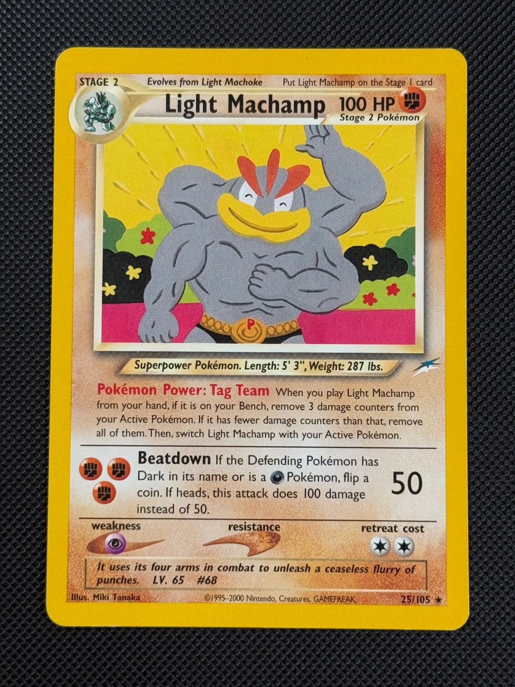 Light Machamp 25/105 REGULAR Pokémon Card WOTC Neo Destiny Unlimited Rare0