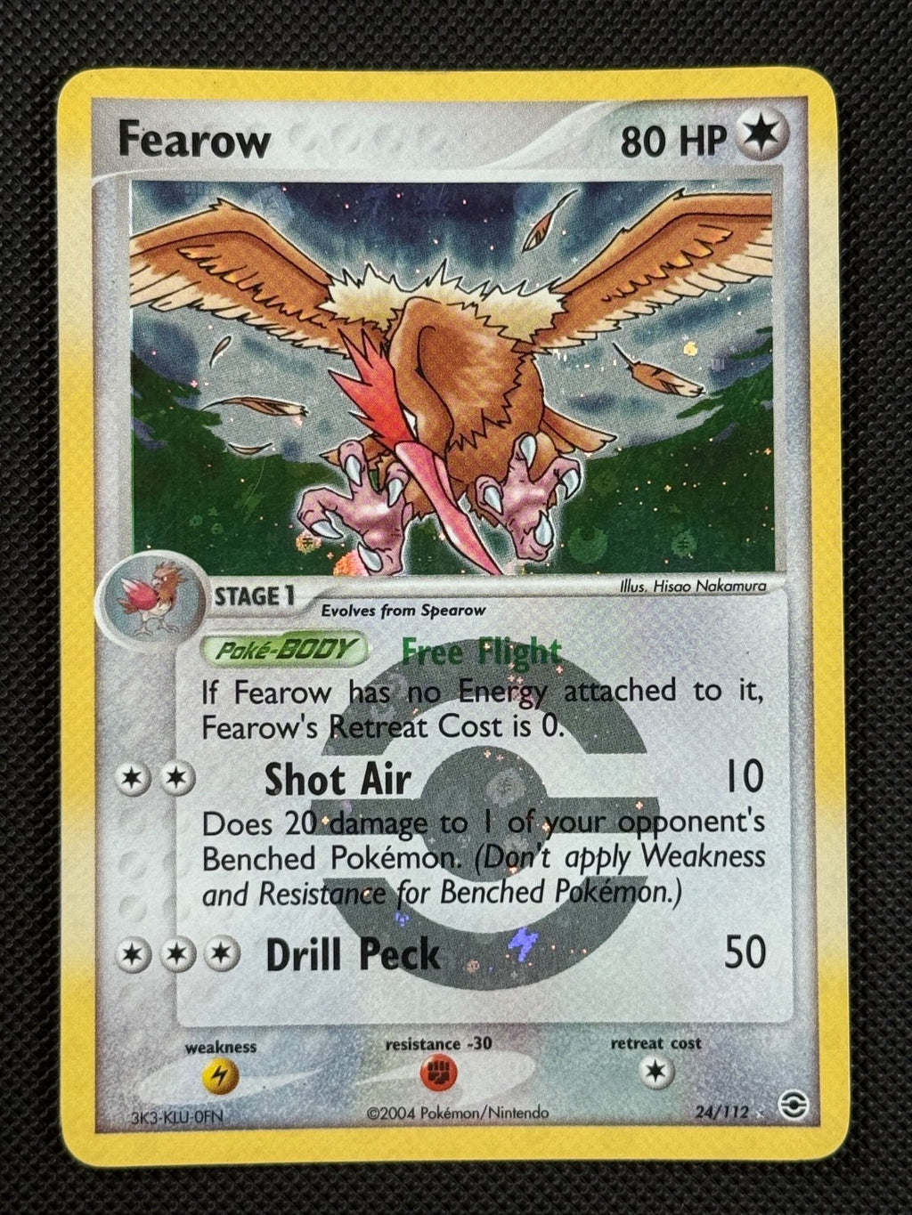 Fearow 24/112 REVERSE HOLO Pokémon Card EX FireRed LeafGreen Holo Rare0