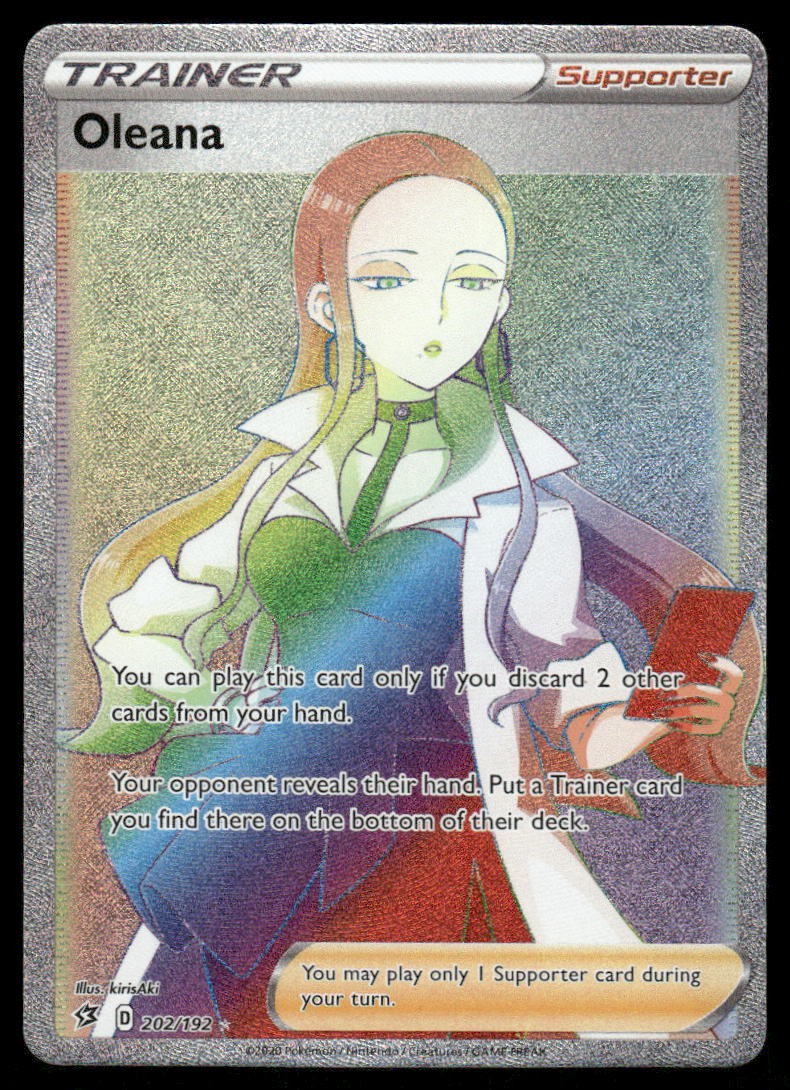 Pokemon Cards Oleana 202/192 Rebel Clash Rare Rainbow NM0