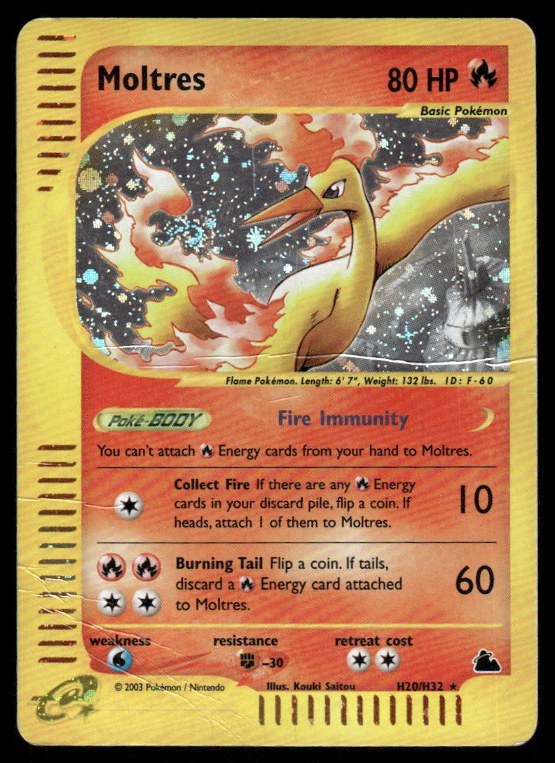 Pokemon Cards Moltres H20/144 Skyridge Holo Rare HP0