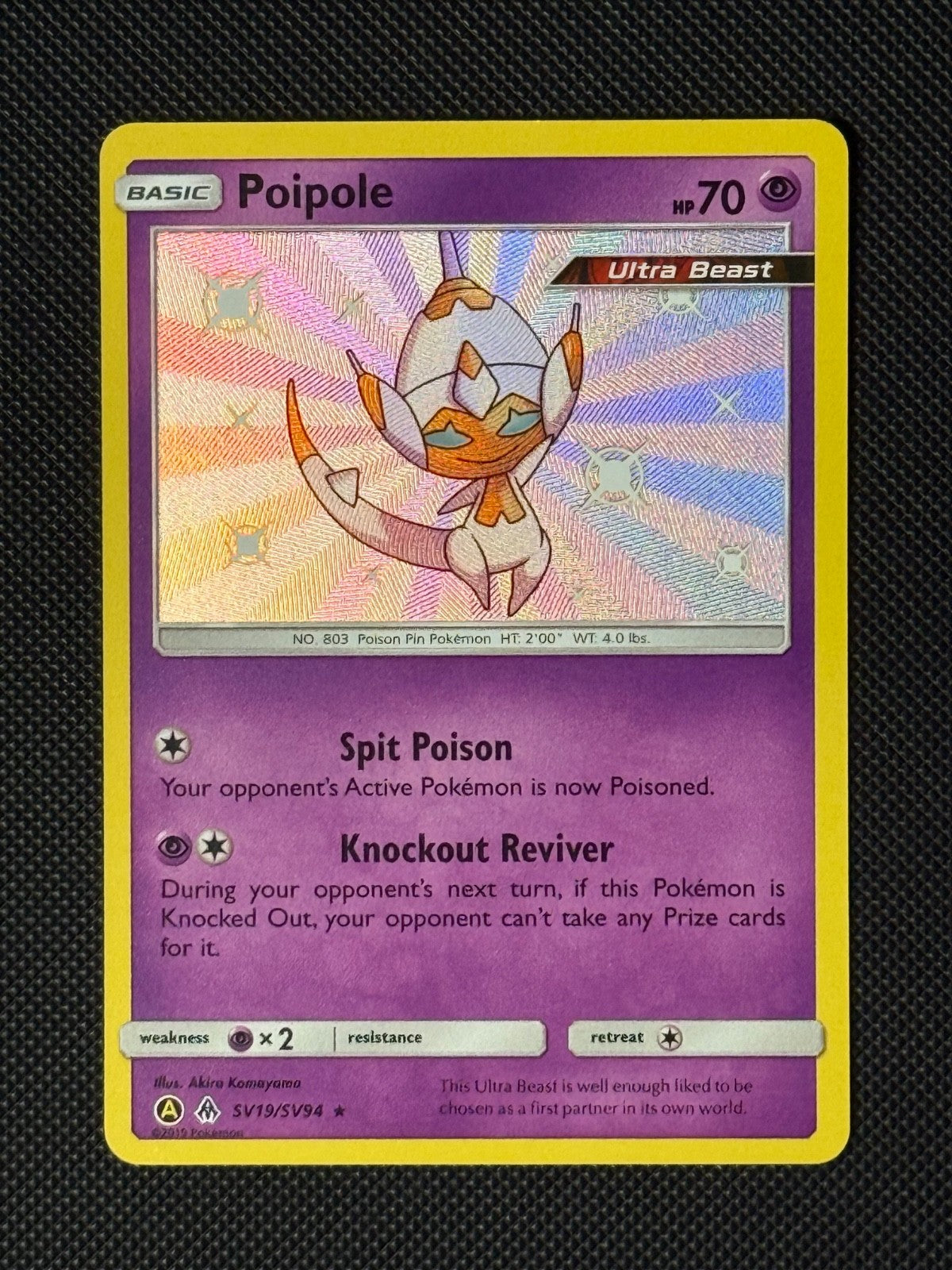 Poipole SV19/SV94 Holo Pokémon Card Hidden Fates Baby Shiny 0