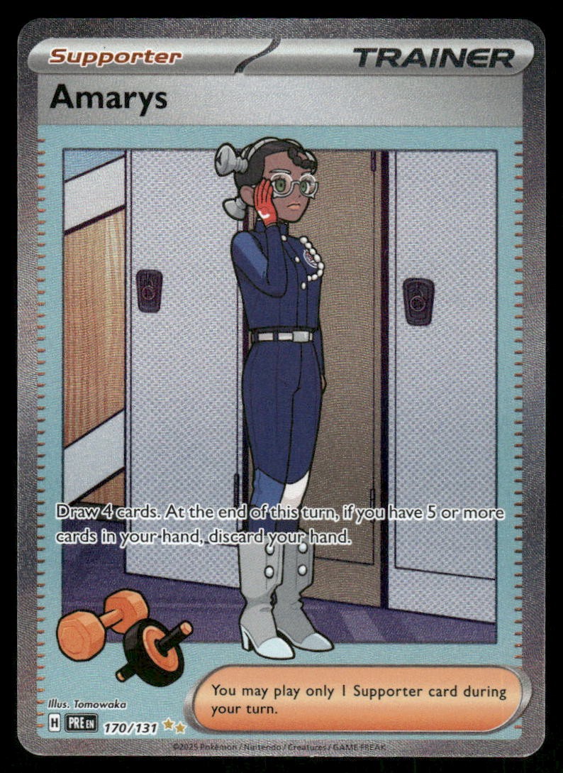Pokemon Cards Amarys 170/131 Prismatic Evolutions Special Illustration Rare NM0
