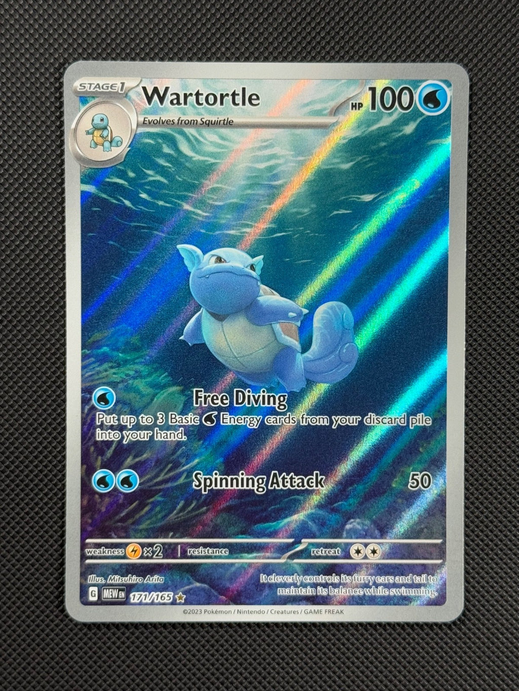 Pokémon Cards Wartortle 171/165 Pokemon 151 Scarlet & Violet IR Holo Rare1