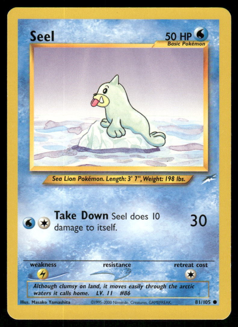 Pokemon Cards Seel 81/105 UNLIMITED Neo Destiny Common LP0