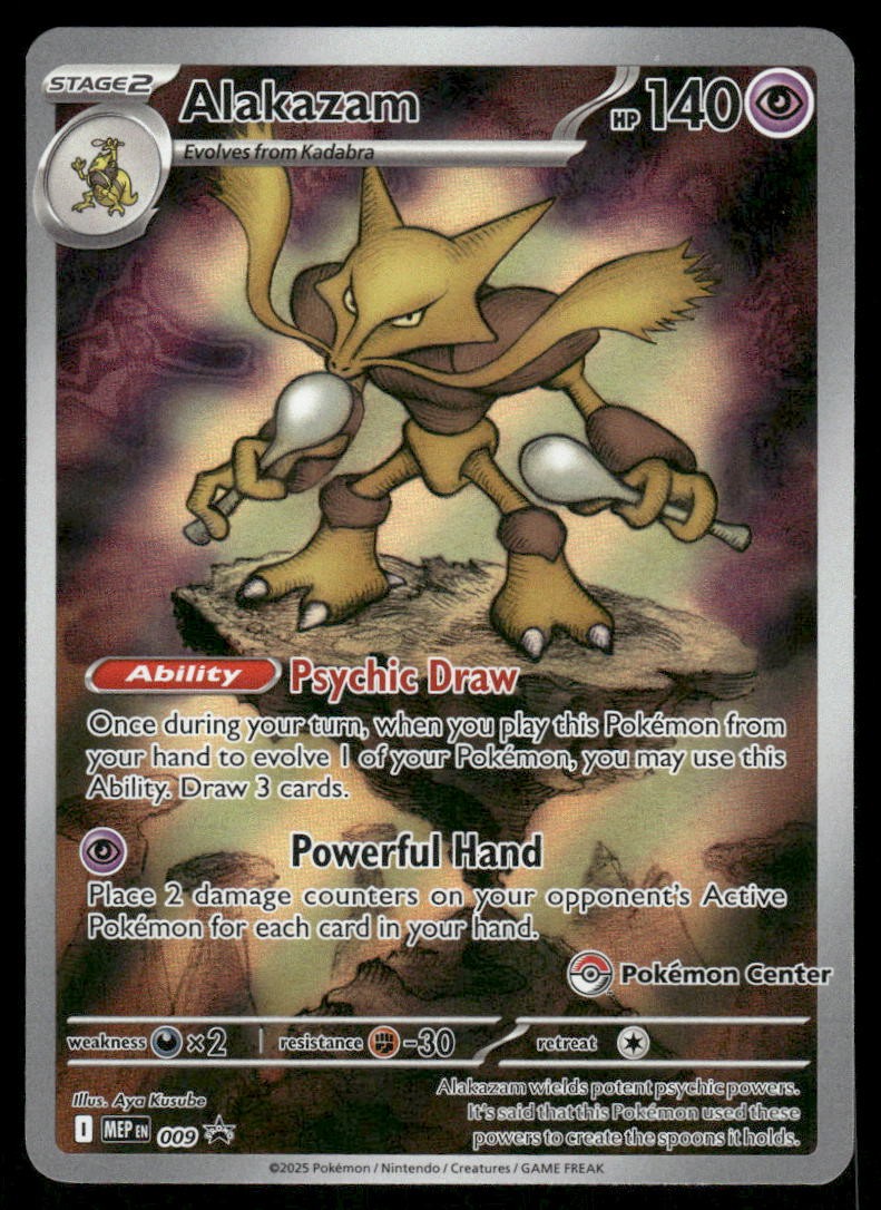 Pokemon Cards Alakazam 009 Mega Evolutions Promo NM0