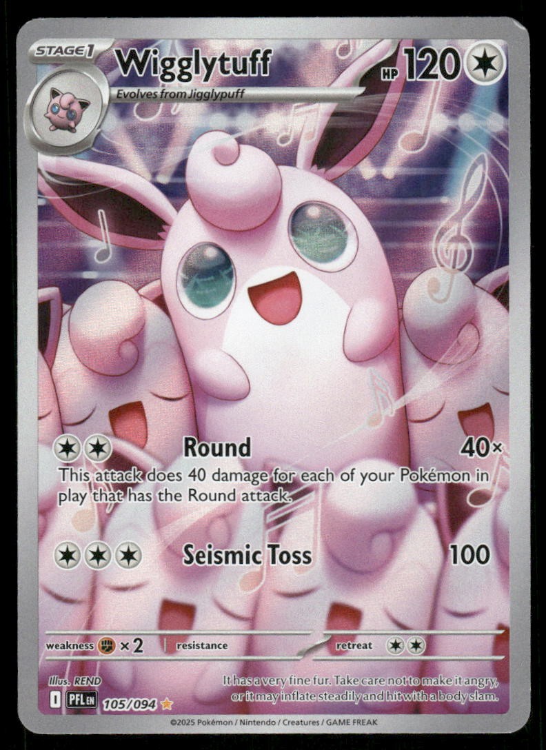 Pokemon Cards Wigglytuff 105/094 Phantasmal Flames Illustration Rare NM *30