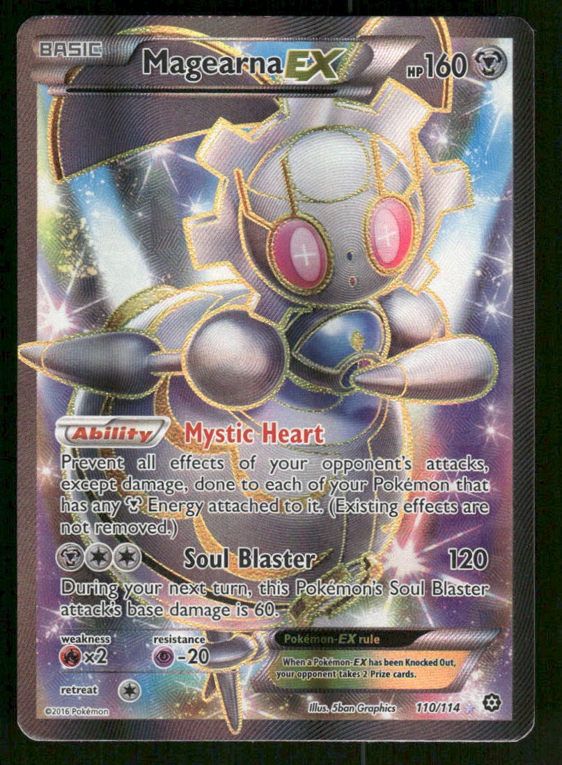 Pokemon Cards Magearna EX 110/114 Steam Siege Rare Ultra LP0