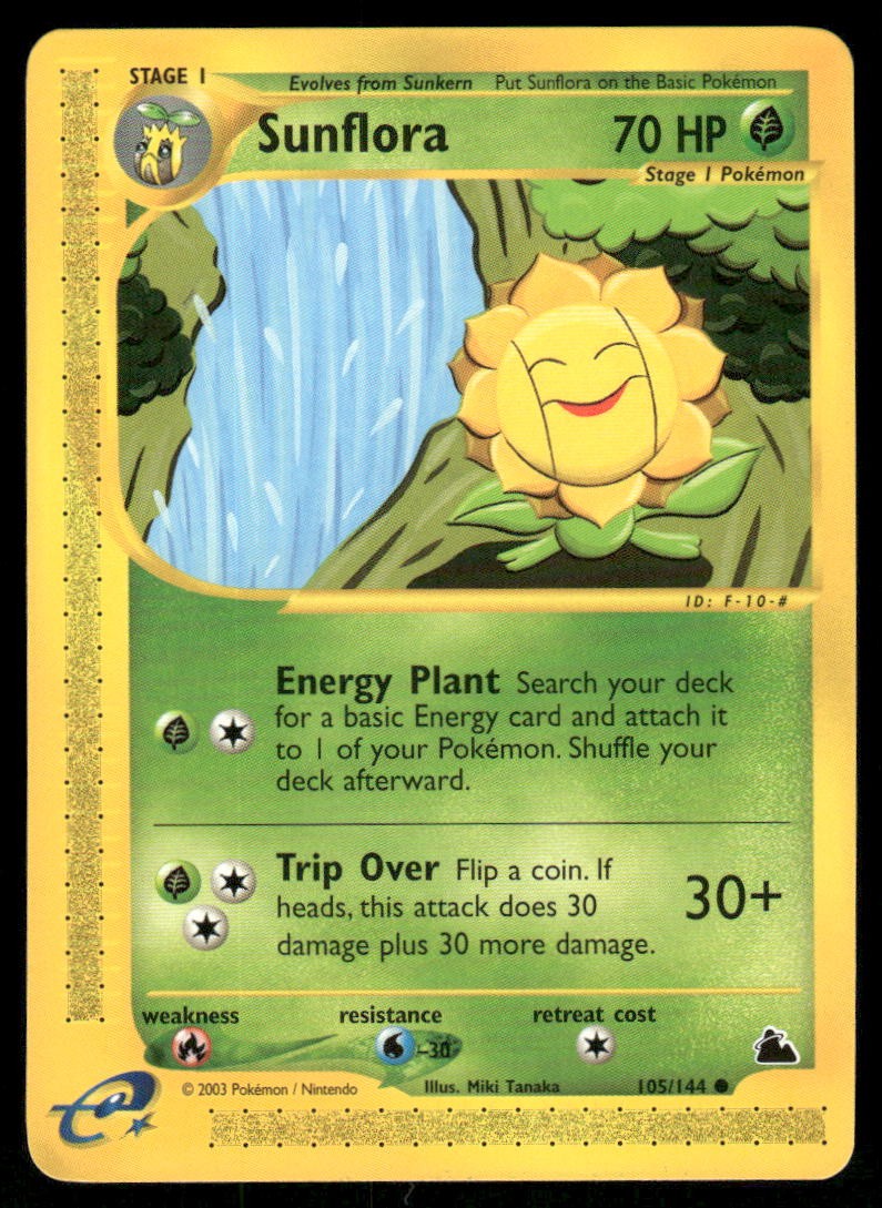 Pokemon Cards Sunflora 105/144 Skyridge Common MP0