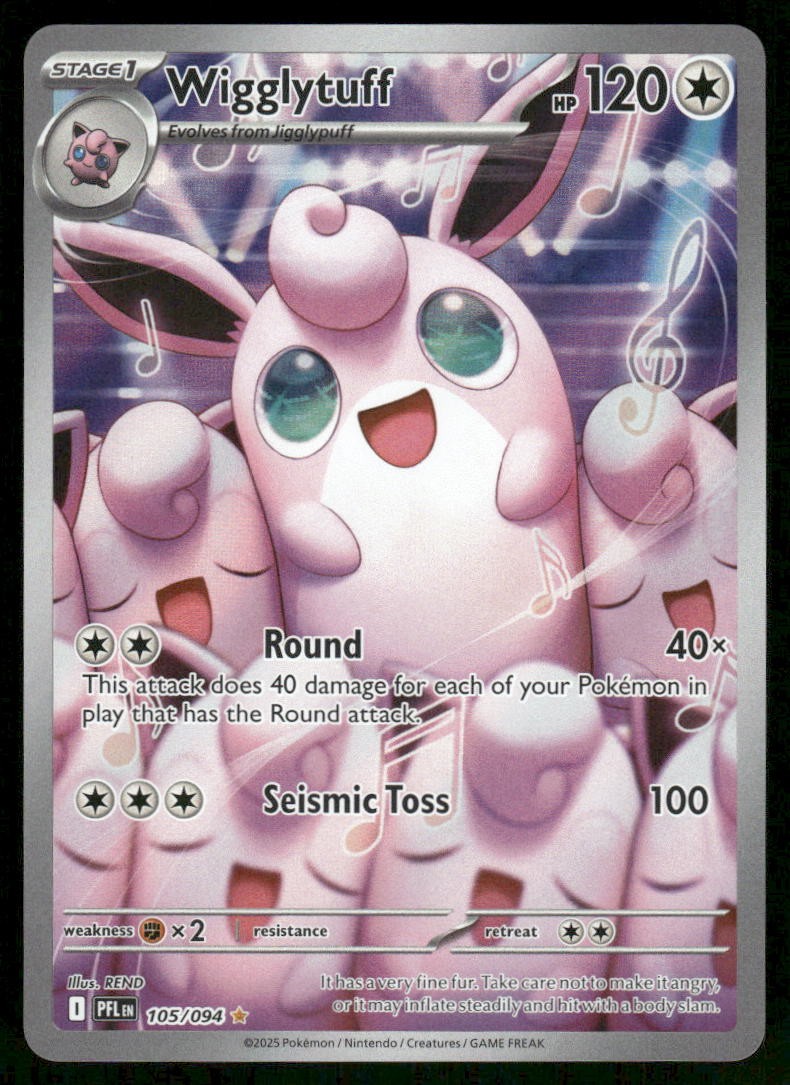 Pokemon Cards Wigglytuff 105/094 Phantasmal Flames Illustration Rare NM *10