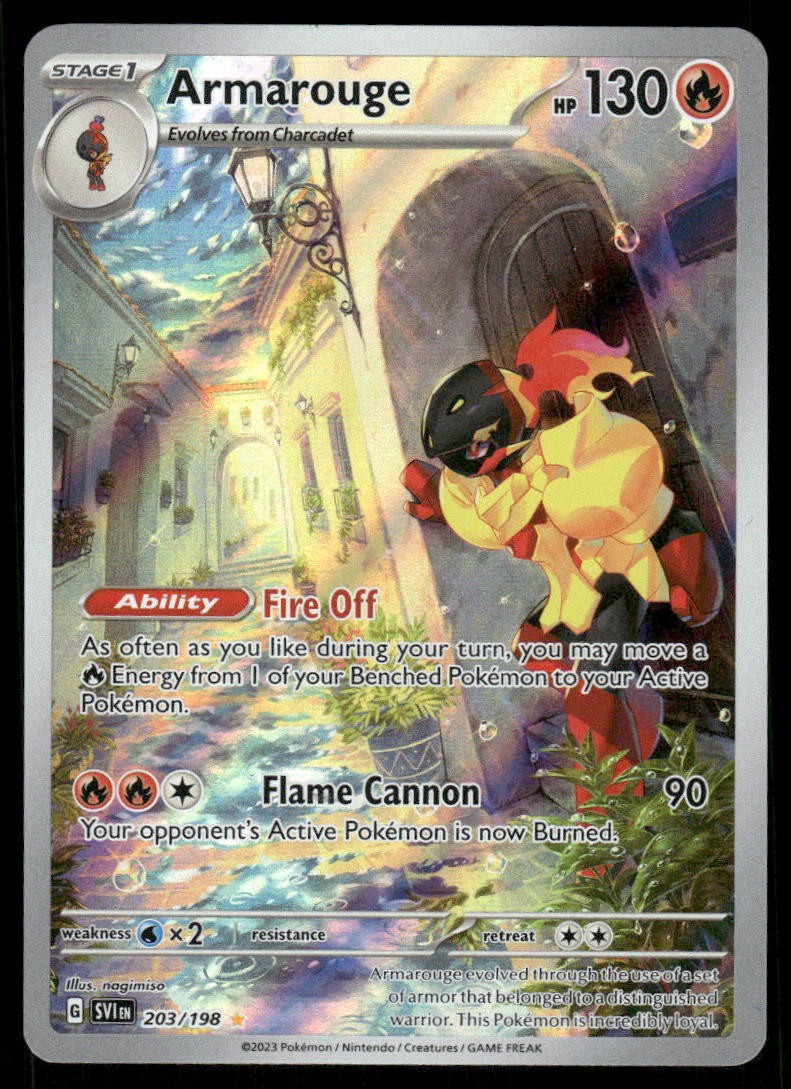 Pokemon Cards Armarouge 203/198 Scarlet & Violet Illustration Rare NM0