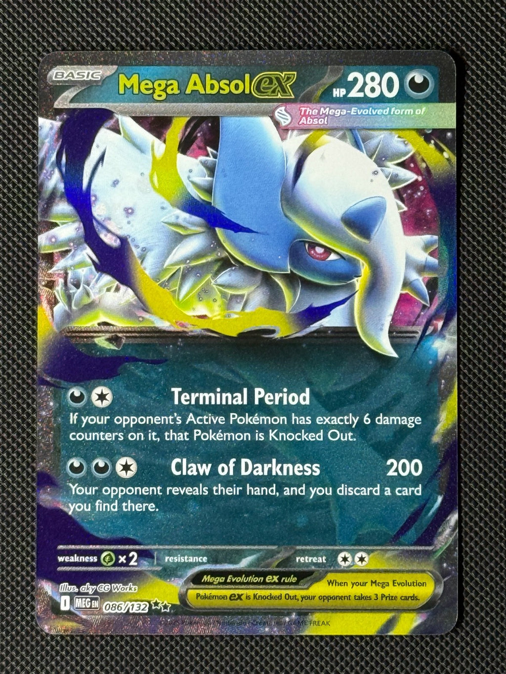 Mega Absol ex 086/132 Pokémon Card ME01: Mega Evolution NM0